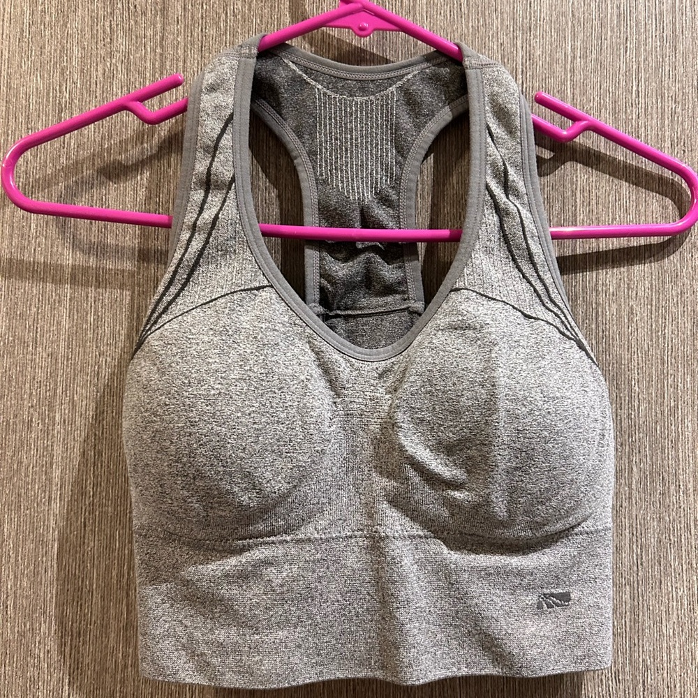 Gray Sports Bra